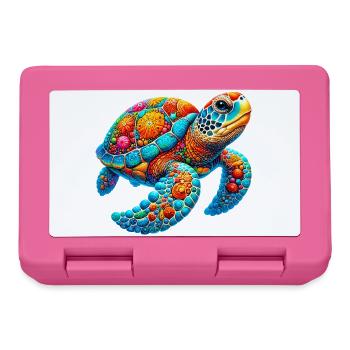 Tortue - Boîte à goûter - rose - Devant