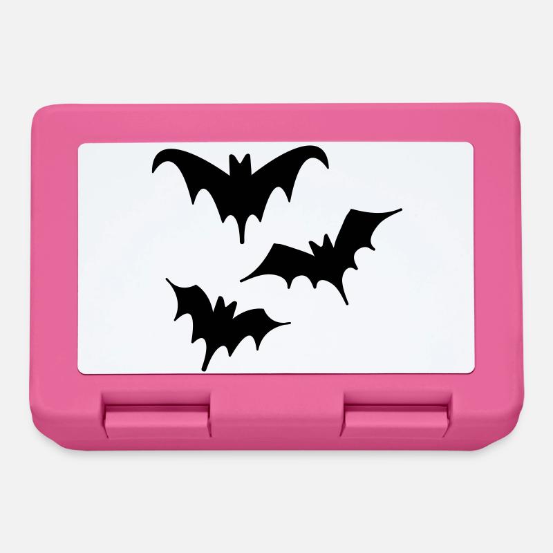 Bats Halloween Art Trio - Lunchbox - pink