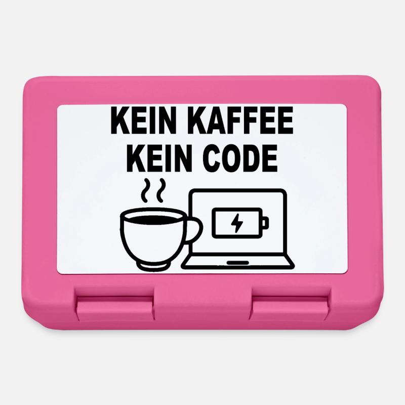 Kein Kaffee Kein Code – Funny Programmer Design - Lunchbox - pink