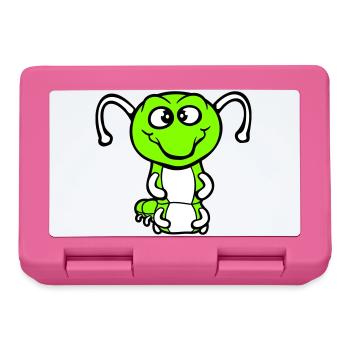 Caterpillar Friendly sweet lovely smiles happy Comic - Lunchbox - pink - Front