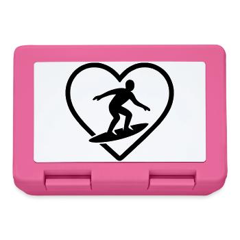 Surfing Heart - Lunchbox - pink - Front