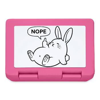 Non, Lapin | Déclaration de lapin coquin - Boîte à goûter - rose - Devant