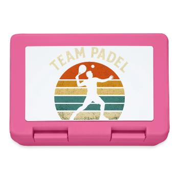 Team Padel Rétro Coucher Soleil - Boîte à goûter - rose - Devant
