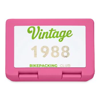 Vintage 1988 – Bikepacking Club Retro Geburtsjahr - Brotdose - Pink - Vorne