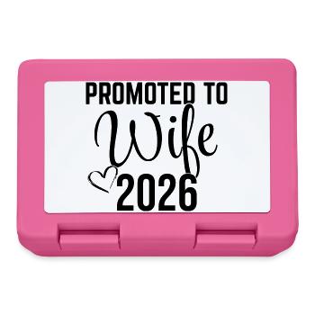 Promoted to Wife 2026 – Ehefrau 2026 Design - Brotdose - Pink - Vorne