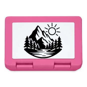 Mountains Landscape Forest Nature - Lunchbox - pink - Front