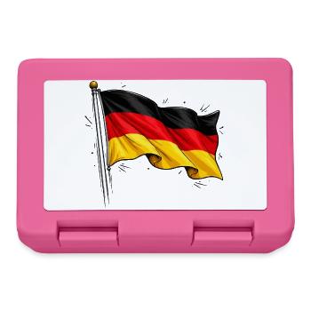 Deutsche Flagge  - Brotdose - Pink - Vorne