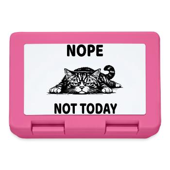 Nope Not Today Katze Lustiges Lustloses Design - Brotdose - Pink - Vorne