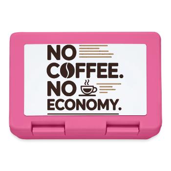 Pas de café, pas d’économie - Business Kaffee - Boîte à goûter - rose - Devant