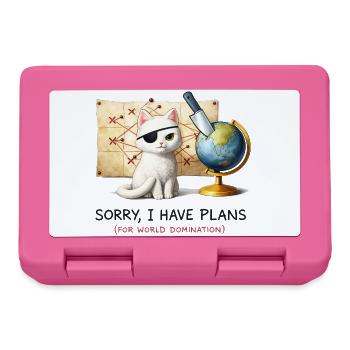 Evil Cat World Domination Plans - Lunchbox - pink - Front