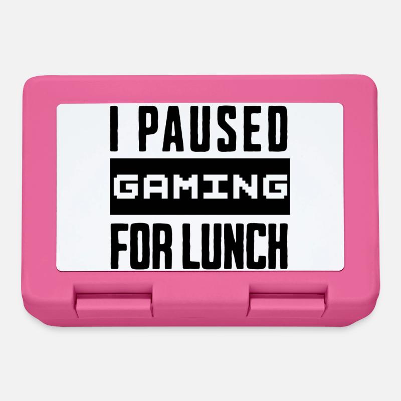 Jeu de geeks, j’ai mis le jeu en pause pour le déjeuner Shirt - Boîte à goûter - rose