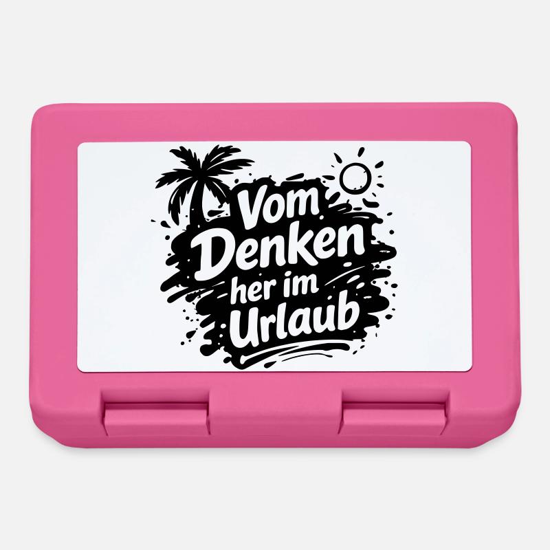 Vom Denken her im Urlaub - Brotdose - Pink