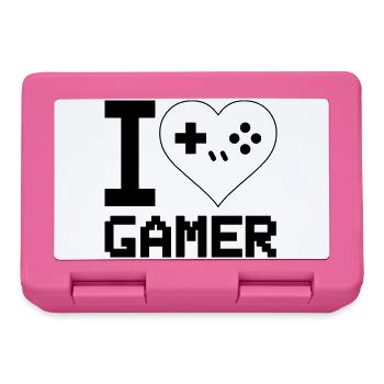 I Love Gamer - Brotdose - Pink - Vorne