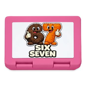 67 Six Seven Meme Monkey Viral Trend - Lunchbox - pink - Front