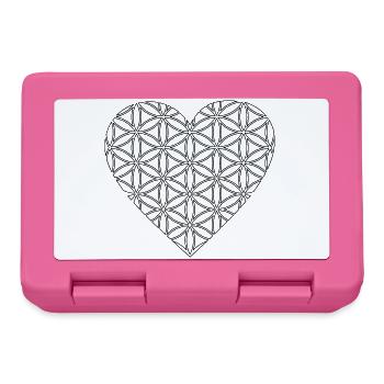 Heart with Flower of Life - Love, Spirituality & Style - Lunchbox - pink - Front