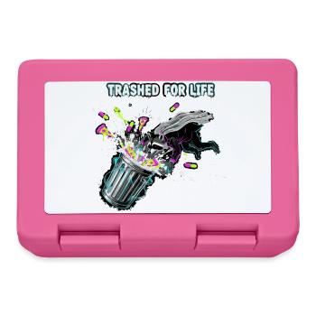 Trashed for Life Raccoon - Lunchbox - pink - Front