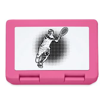 Geschenkidee für einen Tennis mit Tennis - Brotdose - Pink - Vorne