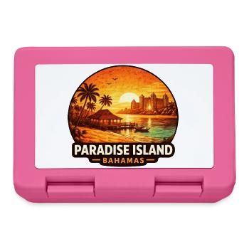 Paradise Island Bahamas Vacation Destination Sunset - Lunchbox - pink - Front