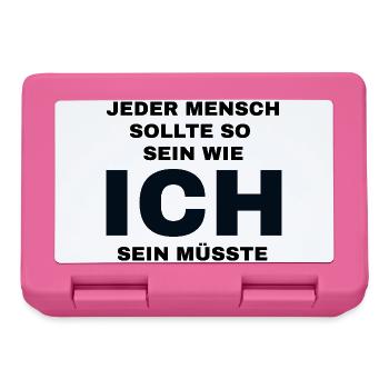 Jeder Mensch sollte so sein wie ich sein müsste  - Brotdose - Pink - Vorne
