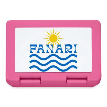Fanari Sun and Waves Logo Crest - Lunchbox - pink - Front