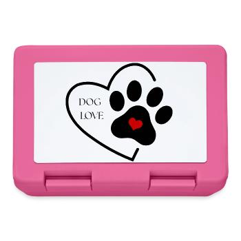 Dog Love – Heart Paw - Lunchbox - pink - Front