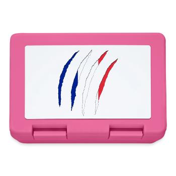 Französische Flagge,  Frankreich  - Brotdose - Pink - Vorne