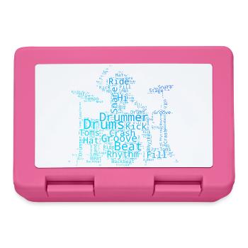 Schlagzeugspielen Geschenkidee für eine Musikerin - Brotdose - Pink - Vorne