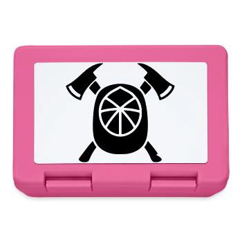 Euro Feuerwehrhelm Silhouette - Brotdose - Pink - Vorne