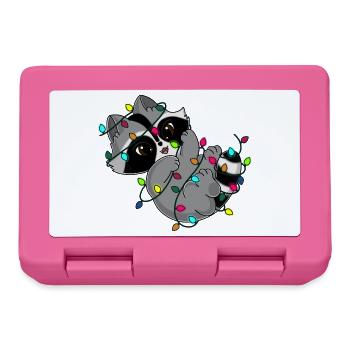Snuggles der Waschbär und die Lichterkette - Brotdose - Pink - Vorne