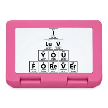 Chemistry Lovers Periodic Table - Lunchbox - pink - Front
