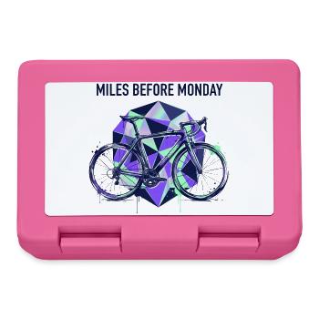 Wheels Before Monday Geometry - Lunchbox - pink - Front