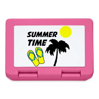 Tongs de plage au soleil - Boîte à goûter - rose - Devant