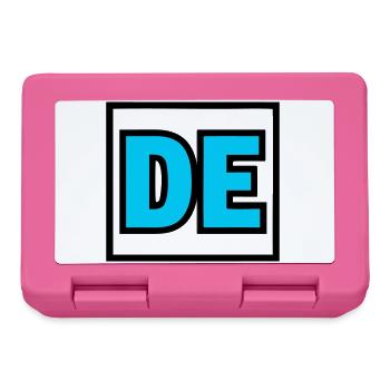 DE Initialen Buchstaben Logo - Brotdose - Pink - Vorne