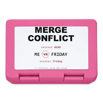 Merge Conflict: Me vs. Friday - Brotdose - Pink - Vorne