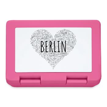 Berlin Herz aus U- und S-Bahnhöfen - Brotdose - Pink - Vorne