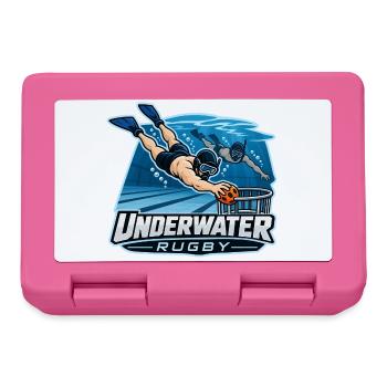Unterwasser Rugby Cartoonlogo - Brotdose - Pink - Vorne