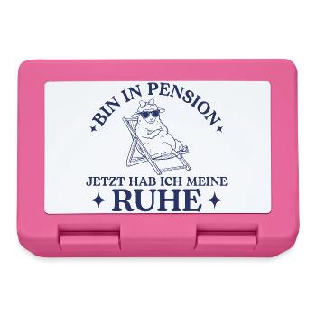 Pension hab ich meine Ruhe Pensionärin Schaf - Brotdose - Pink - Vorne