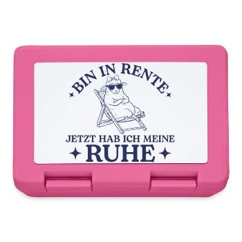 Rente hab ich meine Ruhe Rentnerin Schaf - Brotdose - Pink - Vorne