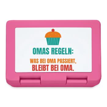 Omas Regeln: Was bei Oma passiert, bleibt bei Oma - Brotdose - Pink - Vorne