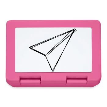 Papierflieger handgezeichnet - Brotdose - Pink - Vorne
