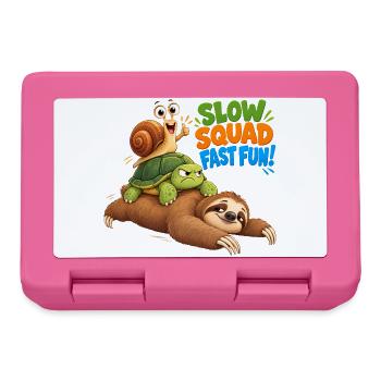 Slow Squad Fast Fun - Funny Slow Animals - Brotdose - Pink - Vorne