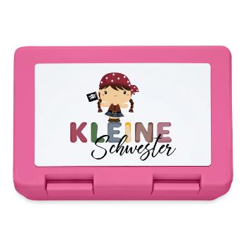 Kleine Schwester Pirat - Brotdose - Pink - Vorne
