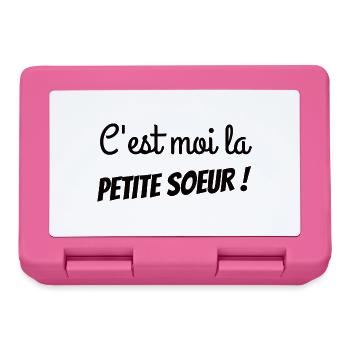 Cadeau petite soeur - Boîte à goûter - rose - Devant
