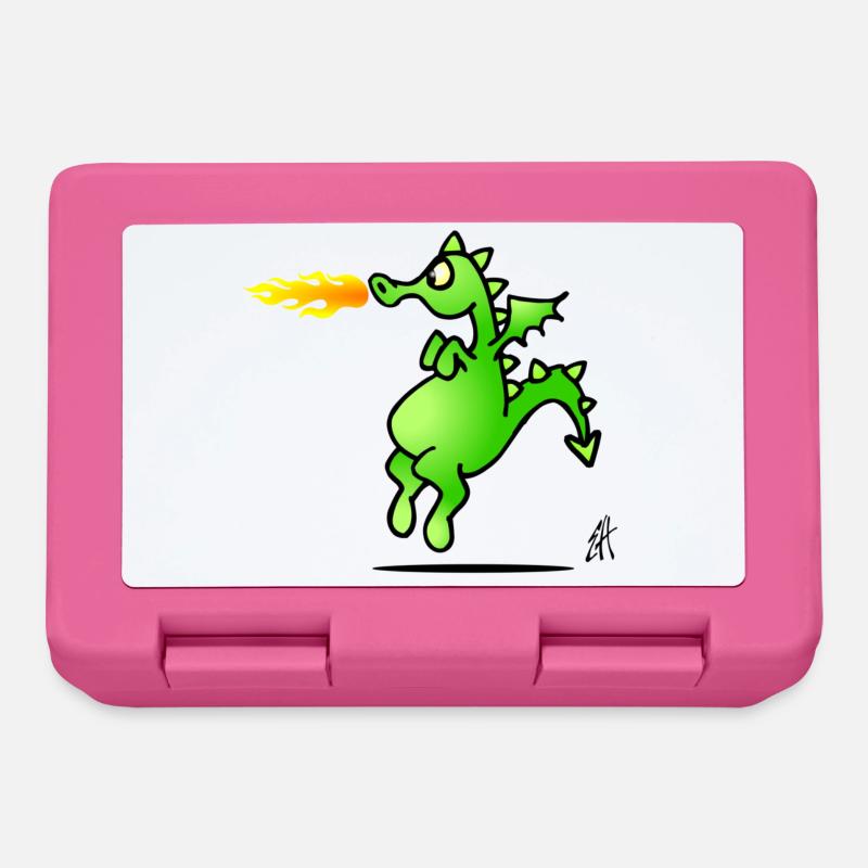 Drachen - Brotdose - Pink