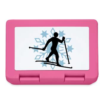 Cross-country snow flake - Lunchbox - pink - Front