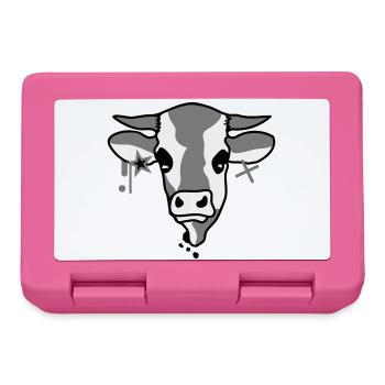 The head of a cow - Lunchbox - pink - Front