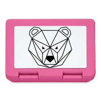 Bear outline - Boîte à goûter - rose - Devant