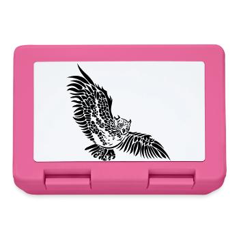 Owl wing owl owl night owl - Lunchbox - pink - Front