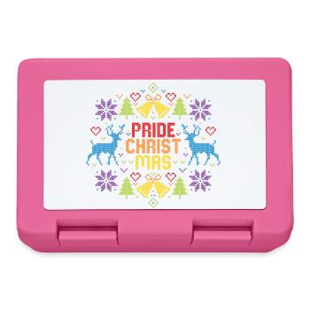 Ugly Christmas Pride Christmas LGBTQ Regenbogen - Brotdose - Pink - Vorne