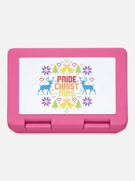 Affreux Noël Fierté Noël LGBTQ Arc-en-ciel - Boîte à goûter - rose